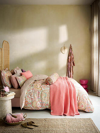 PIP STUDIO | Perkal Bettwäsche JABALI FLOWER 70x90cm / 140x200cm Rosa