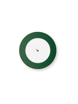 PIP STUDIO | Piatto piano 26,5 cm LOVE BIRDS Verde scuro