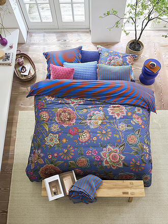 PIP STUDIO | Perkal Bettwäsche BOMBAY BOLD 70x90cm/140x200cm Dark Blue
