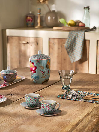 PIP STUDIO | Espressotasse mit Untertasse 2er Set 120ml BLOOMING TALES Blue
