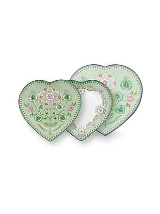 PIP STUDIO | Herzteller 21,5cm 2er Set LILY&LOTUS Light Green