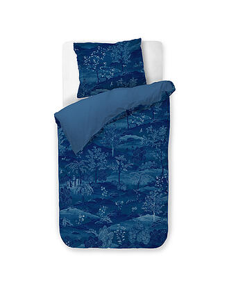PIP STUDIO | Perkal Bettwäsche SUNDARA WOODI 70x90cm/140x200cm Dunkelblau