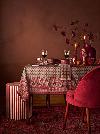 PIP STUDIO | Tischdecke BLOOMING TALES 150x300cm Dark Red