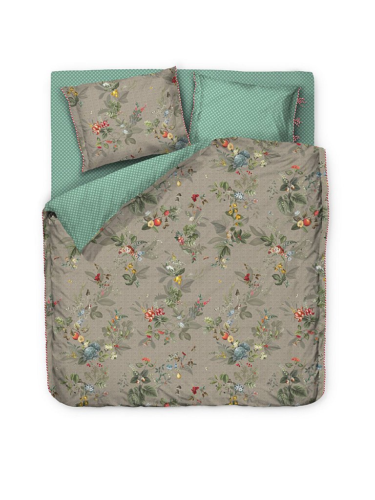 PIP STUDIO Perkal Bettwäsche Fall in Leaf 2x 70x90cm / 200x200cm beige