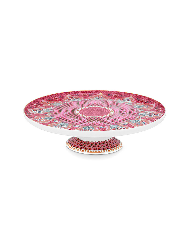 PIP STUDIO Tortenplatte auf Fuss Mini 21cm Flower Festival Dark Pink beere – PiP Studio