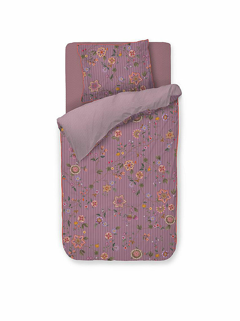 PIP STUDIO Perkal Bettwäsche FLORES BAILANDO 70x90cm/140x200cm Lila lila – PiP Studio