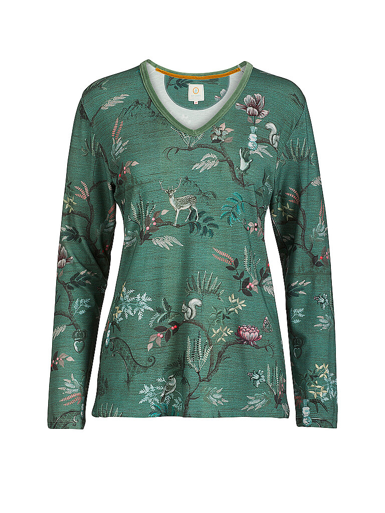 PIP STUDIO Loungeshirt Trice Woodland grün | S