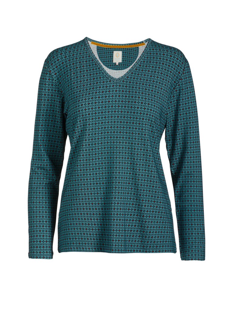 PIP STUDIO Loungeshirt Trice Folk blau | XS