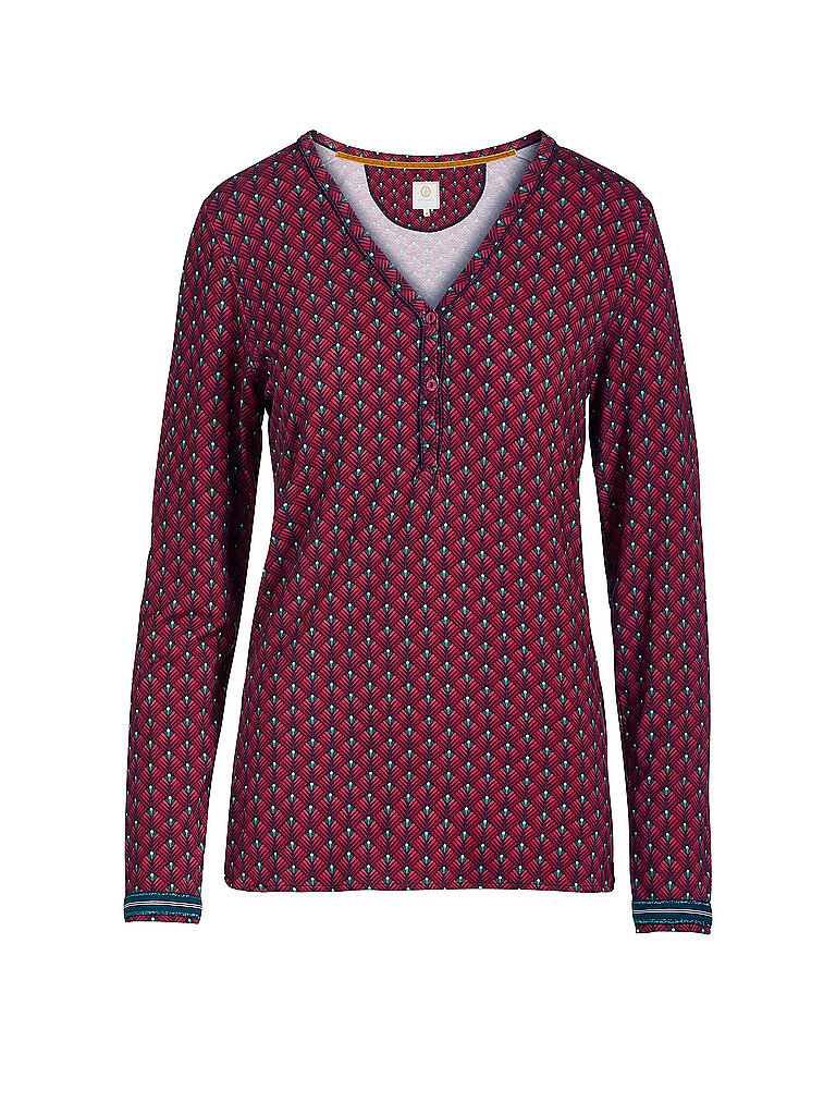PIP STUDIO Loungeshirt Tekla Lilly Lotus rot | S