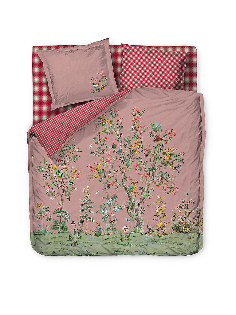 PIP STUDIO Perkal Bettwäsche Wild and Tree 2x 70x90cm / 200x200cm pink