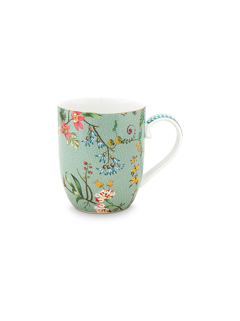 PIP STUDIO Henkelbecher S 145ml  Jolie Flowers Blue türkis