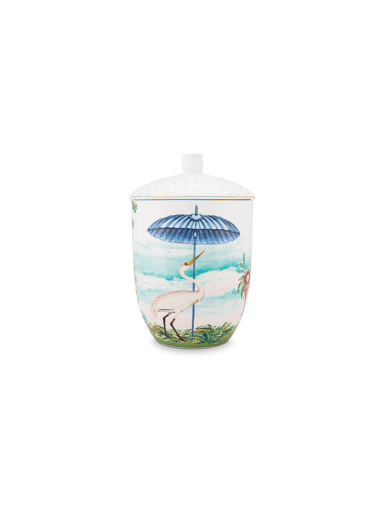 PIP STUDIO Dose mit Deckel 1,5l  Jolie Heron türkis