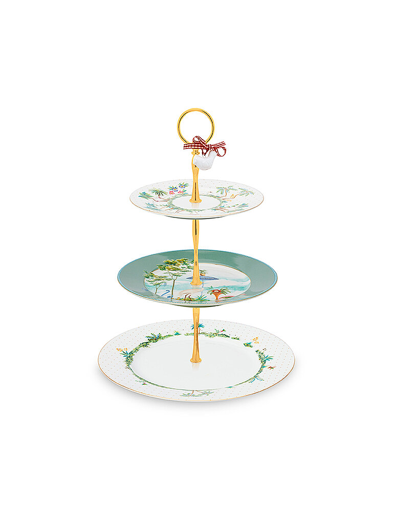 PIP STUDIO Etagere Cake Stand 3er  Jolie Blue türkis
