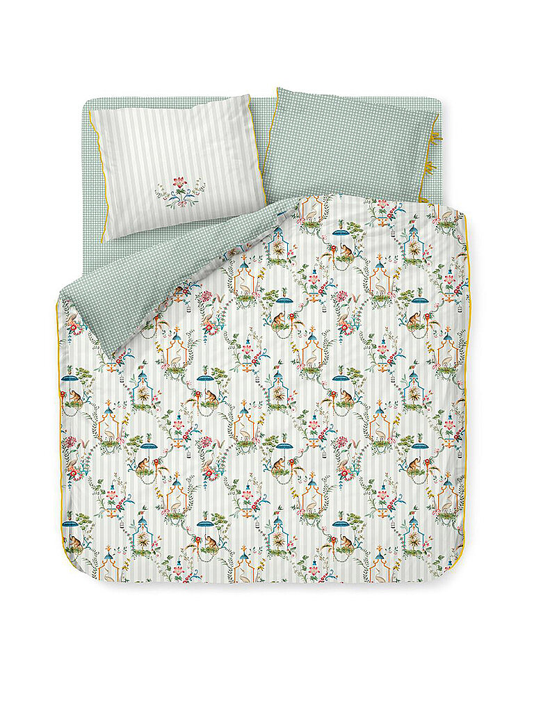 PIP STUDIO Perkal Bettwäsche Singerie 2x 70x90cm / 200x200cm Weiss weiß