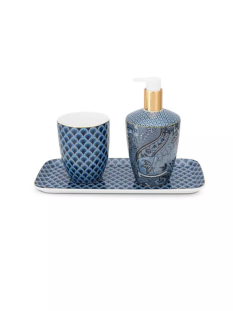 PIP STUDIO | Badaccessoires Set 3tlg Kyoto Festival Blue | blau
