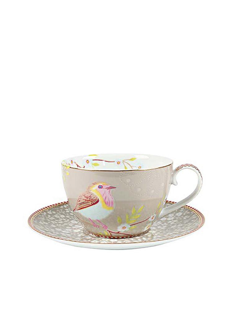 PIP STUDIO | Cappuccino-Tasse und Untertasse "Early Bird" | beige