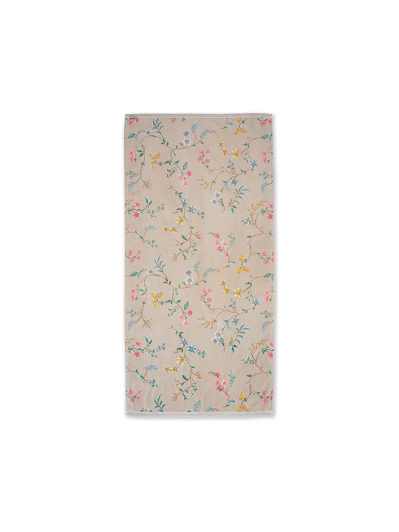 PIP STUDIO | Duschtuch LES FLEURS 70x140cm Blau | hellbraun
