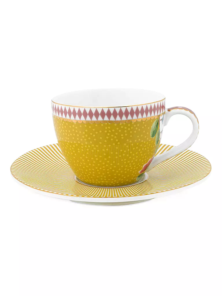 PIP STUDIO | Espressotasse mit Untertasse Set 2er LA MAJORELLE 120ml Gelb | gelb