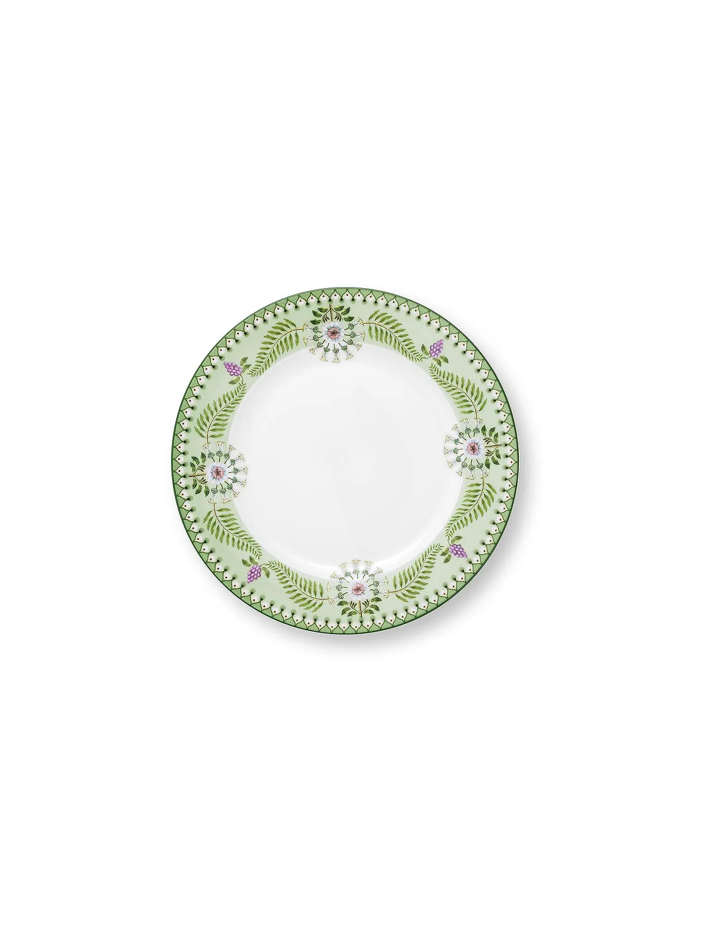 PIP STUDIO | Frühstücksteller gross LILY & LOTUS 23cm Off White | hellgrün