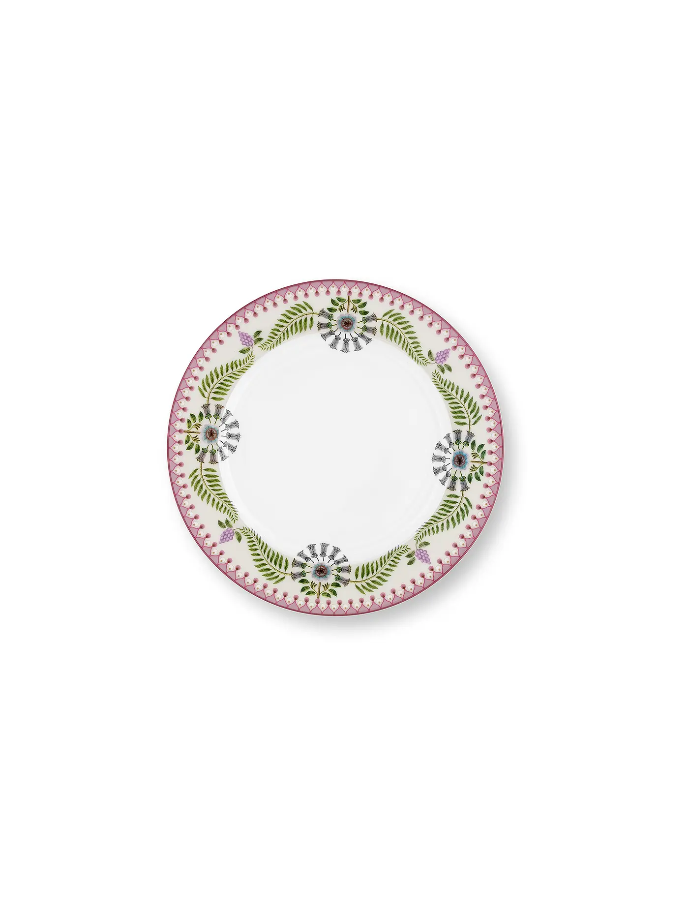 PIP STUDIO | Frühstücksteller gross LILY & LOTUS 23cm Off White | lila