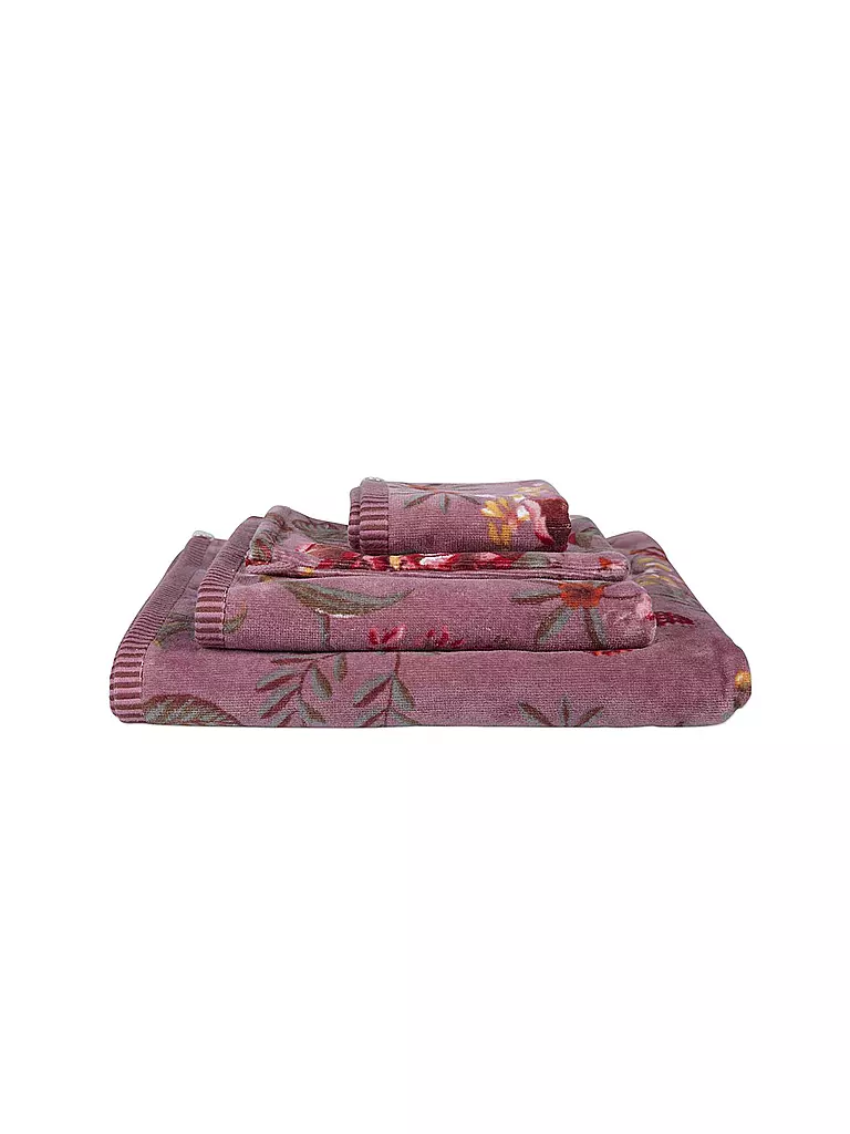 PIP STUDIO | Handtuch 55x100cm SECRET GARDEN Mauve | weiss