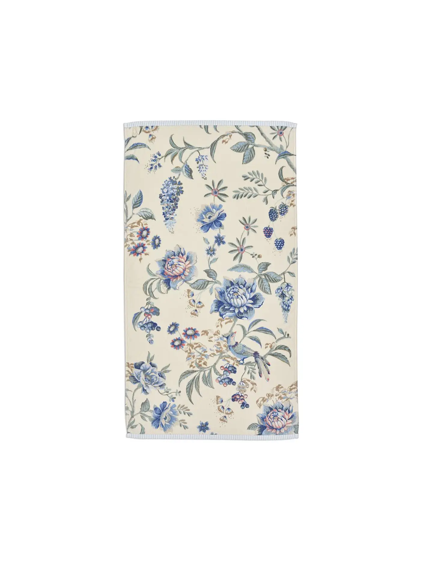 PIP STUDIO | Handtuch 55x100cm SECRET GARDEN Khaki  | weiss