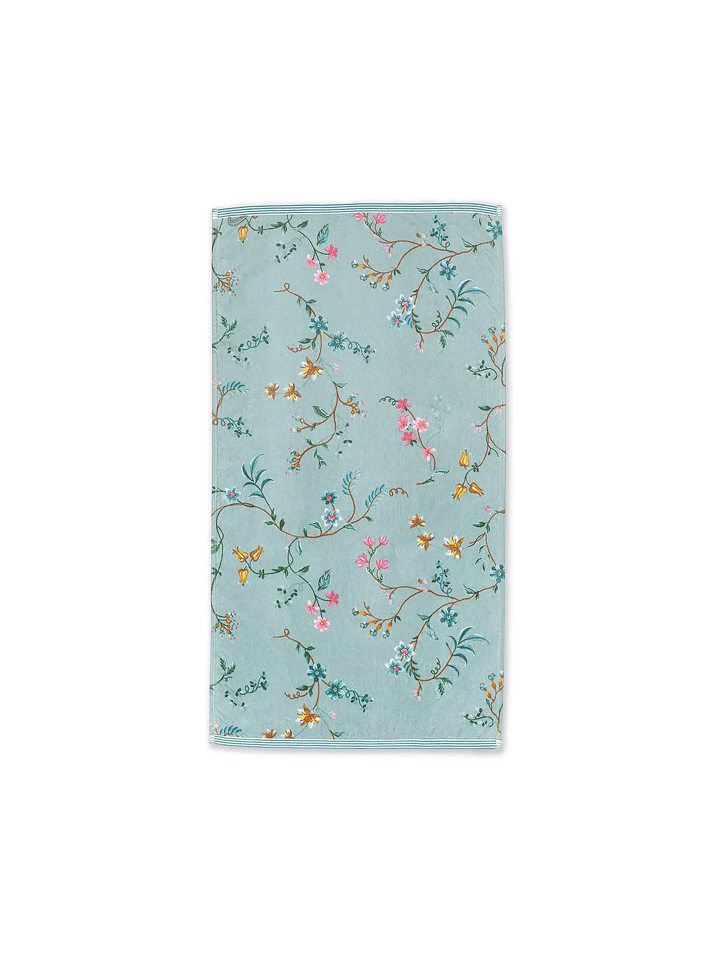 PIP STUDIO | Handtuch LES FLEURS 55x100cm Khaki | hellblau