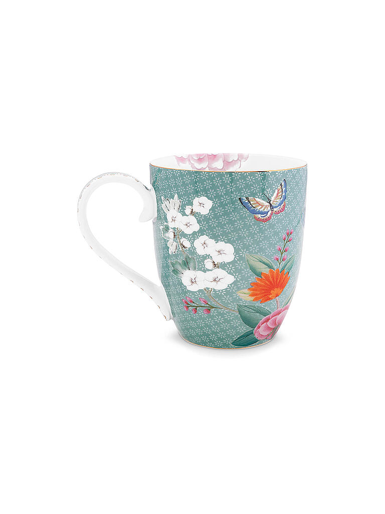 PIP STUDIO | Henkelbecher X-Large BLUSHING BIRDS 450ml Blau  | hellblau