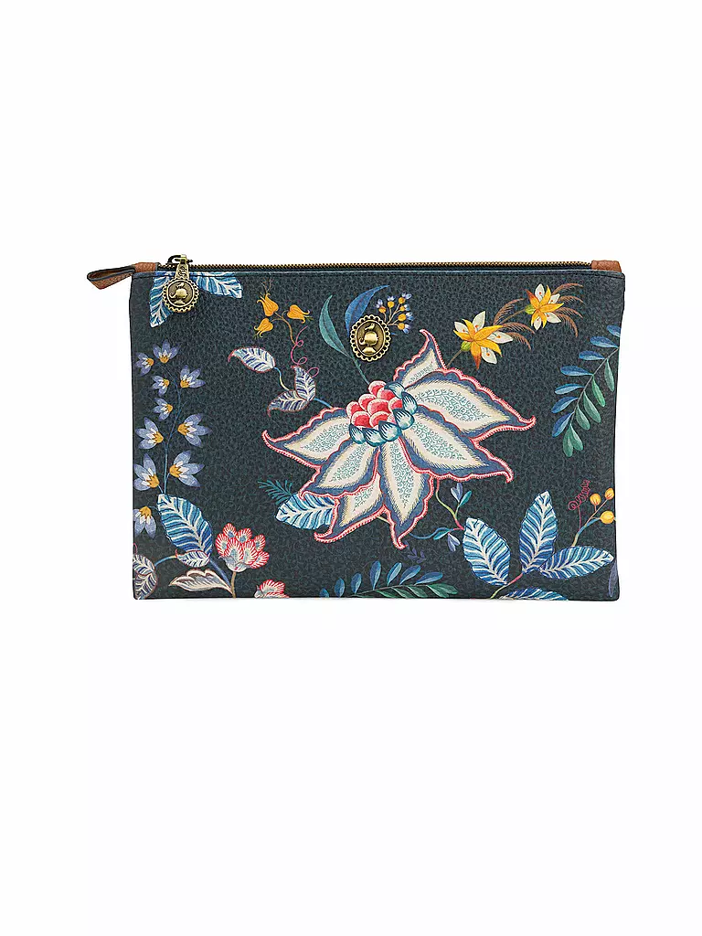 PIP STUDIO | Kosmetiktasche Flower Festival M 24x15,5cm Dark Blue | dunkelblau
