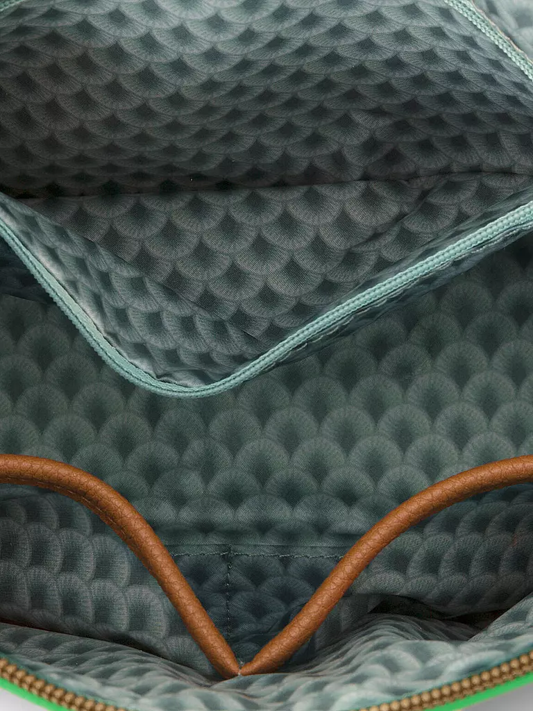 PIP STUDIO | Kosmetiktasche Triangle KYOTO FESTIVAL 17x16,5x8cm greem | hellgrün