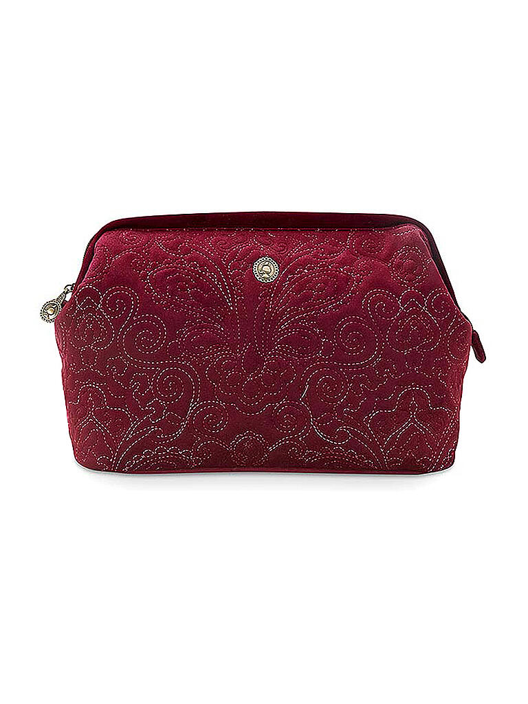 PIP STUDIO | Kosmetiktasche VELVET QUILTED DAYS XL 30x20x13cm red | dunkelrot