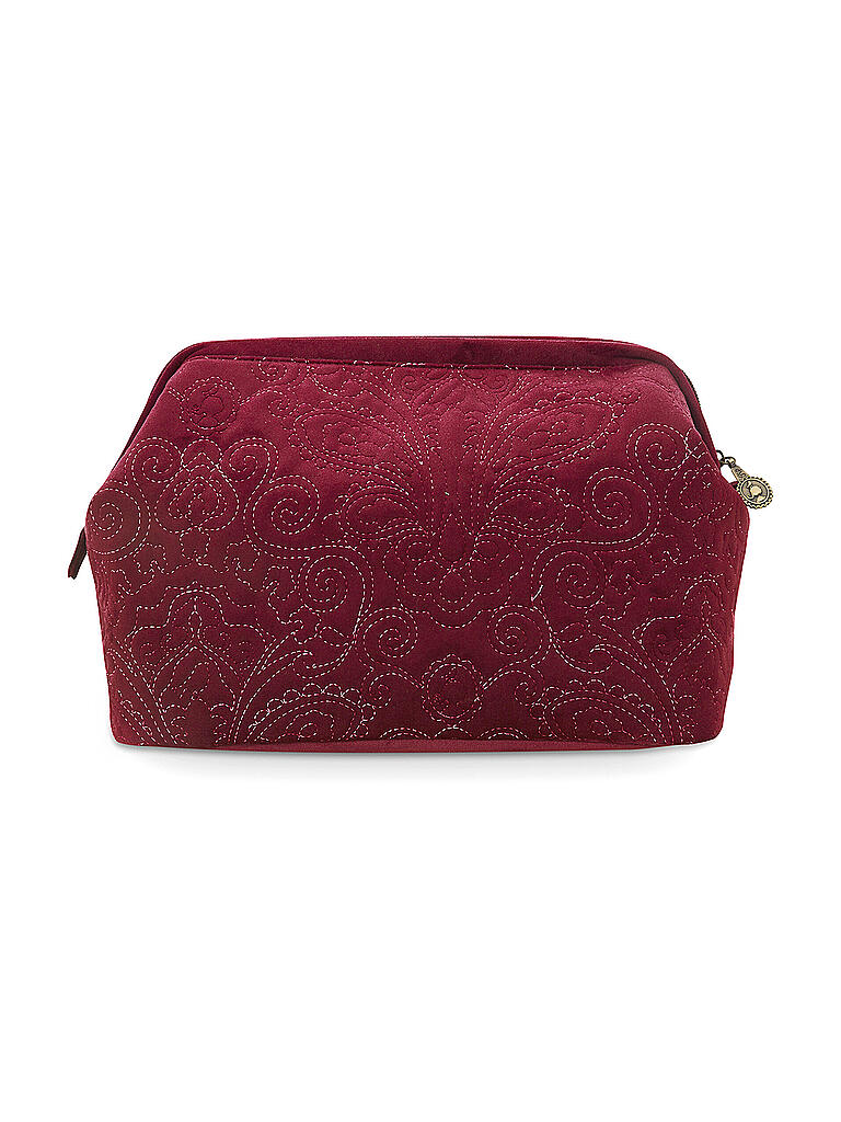 PIP STUDIO | Kosmetiktasche VELVET QUILTED DAYS XL 30x20x13cm red | dunkelrot