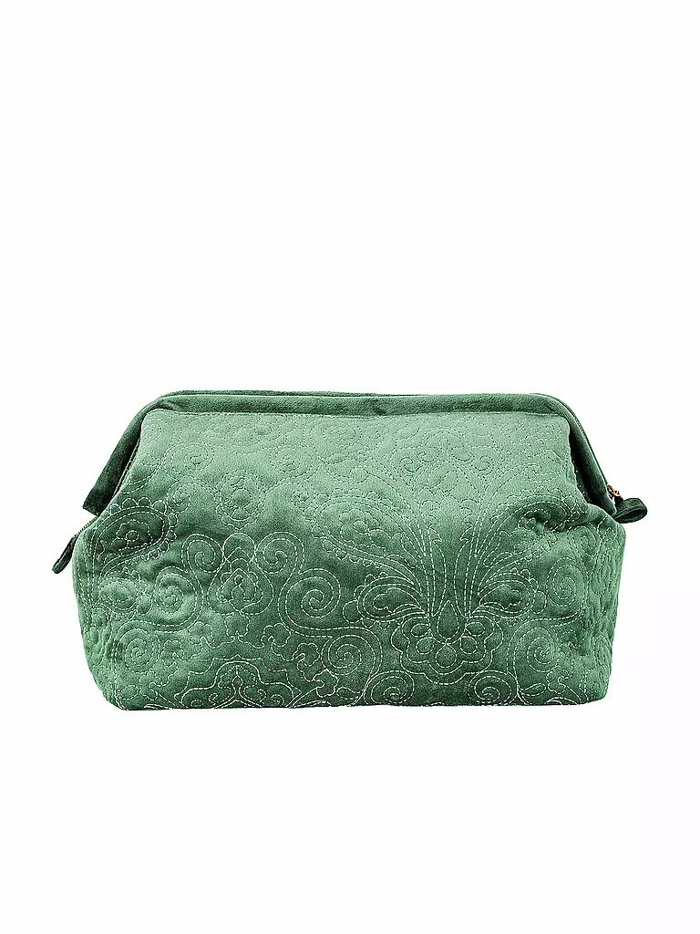 PIP STUDIO | Kosmetiktasche Velvet Quilted L 30x27cm  | petrol