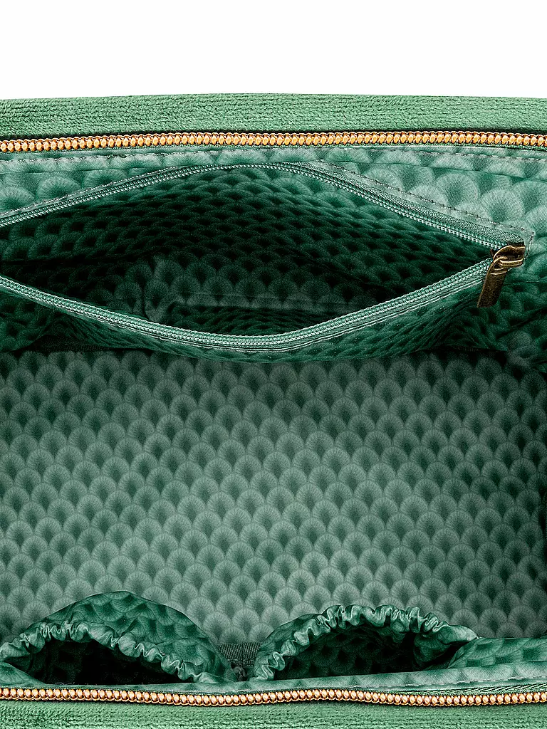 PIP STUDIO | Kosmetiktasche Velvet Quilted L 30x27cm  | petrol
