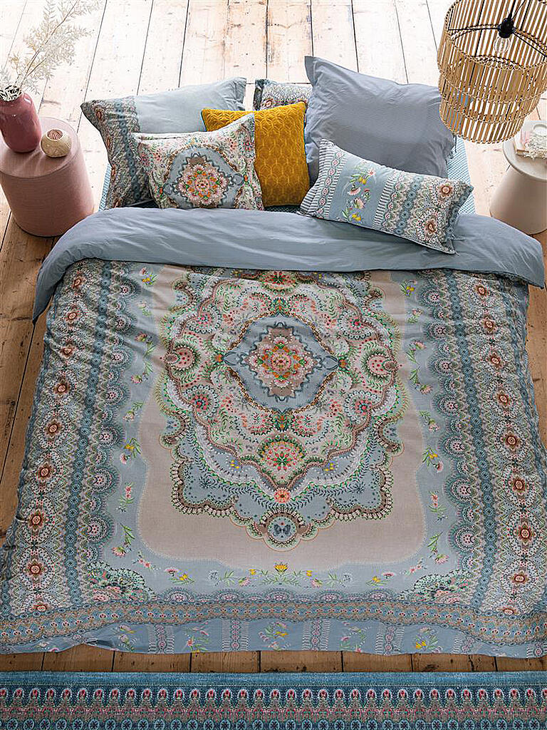 PIP STUDIO | Perkal Bettwäsche  Majorelle Carpet 2x 70x90cm / 200x200cm Blue | blau