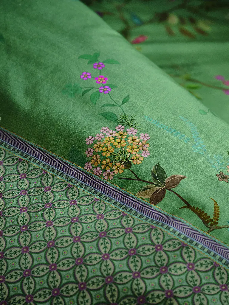 PIP STUDIO | Perkal Bettwäsche BUSTANI 70x90cm/140x200cm Green  | dunkelgrün