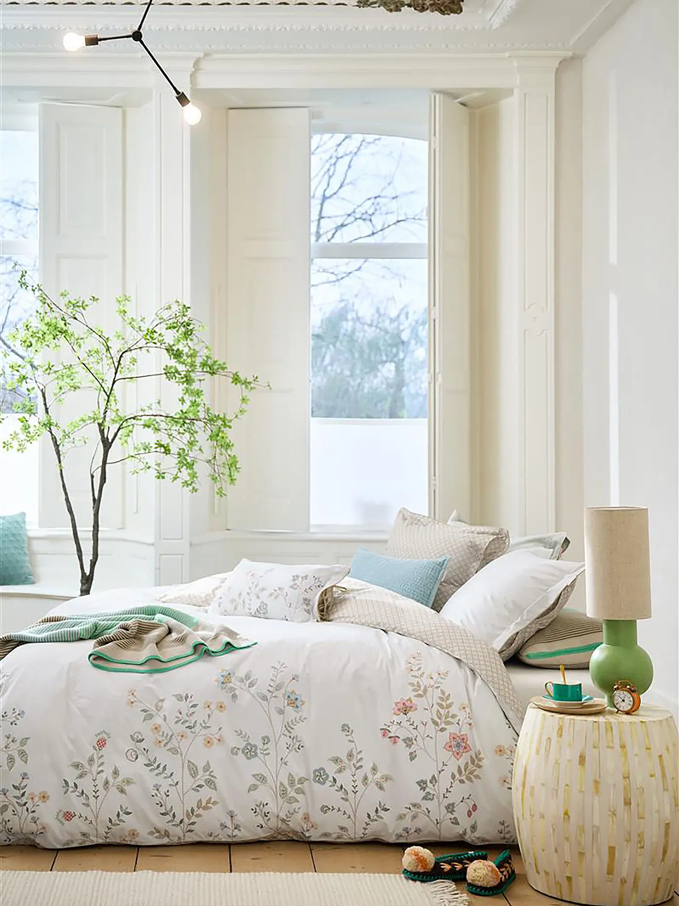 PIP STUDIO | Perkal Bettwäsche CAMPO DE FLORES 70x90cm/140x200cm Off White  | weiss
