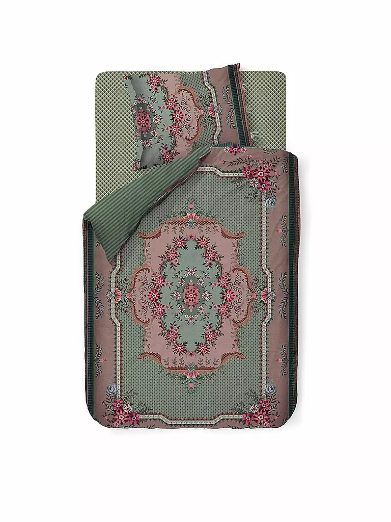 PIP STUDIO | Perkal Bettwäsche PIP CHIQUE 70x90cm / 140x200cm Green | dunkelgrün