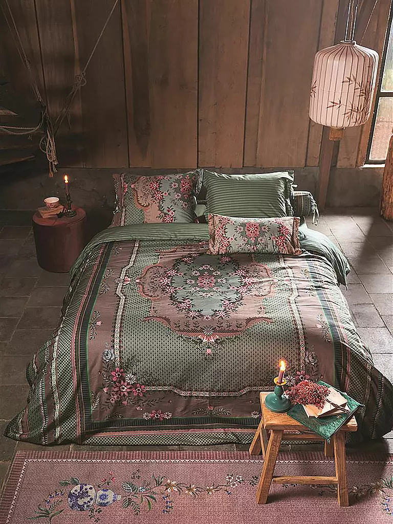PIP STUDIO | Perkal Bettwäsche PIP CHIQUE 70x90cm / 140x200cm Green | dunkelgrün