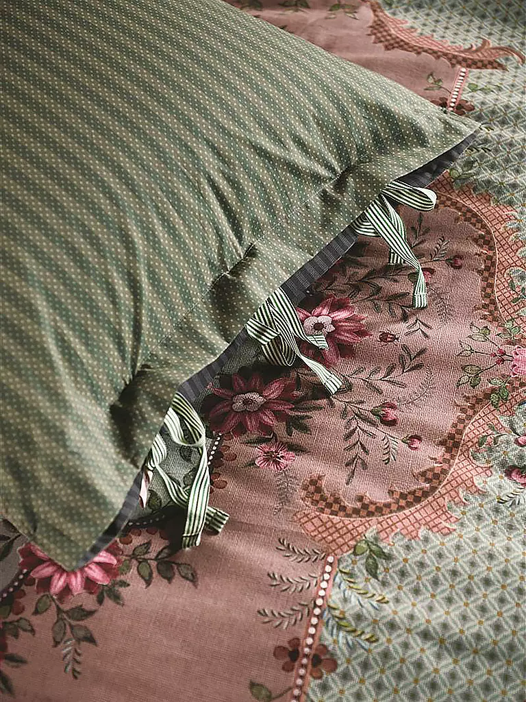 PIP STUDIO | Perkal Bettwäsche PIP CHIQUE 70x90cm / 140x200cm Green | dunkelgrün