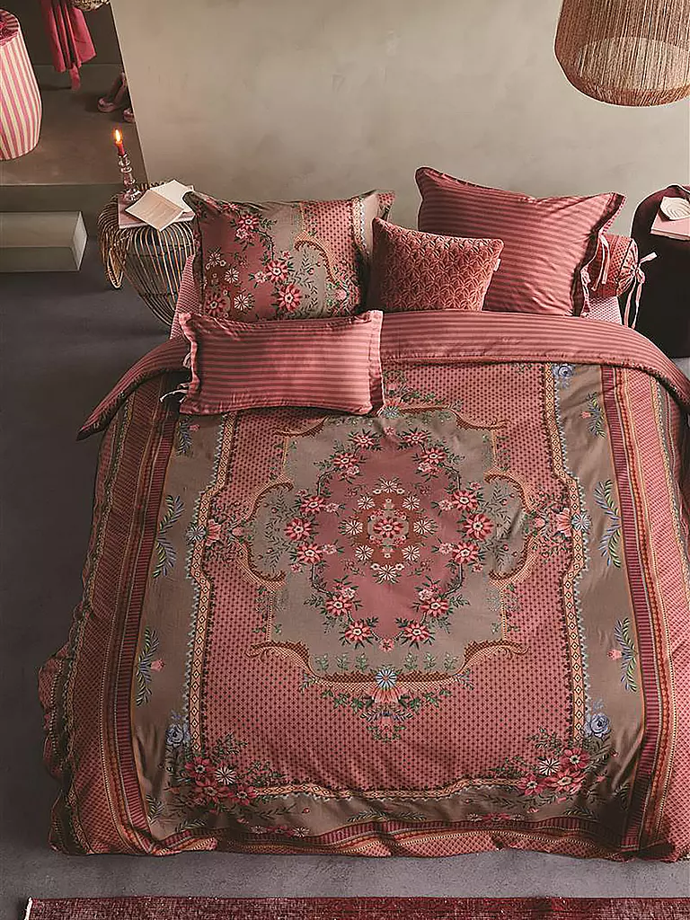 PIP STUDIO | Perkal Bettwäsche PIP CHIQUE 70x90cm / 140x200cm Pink | beere