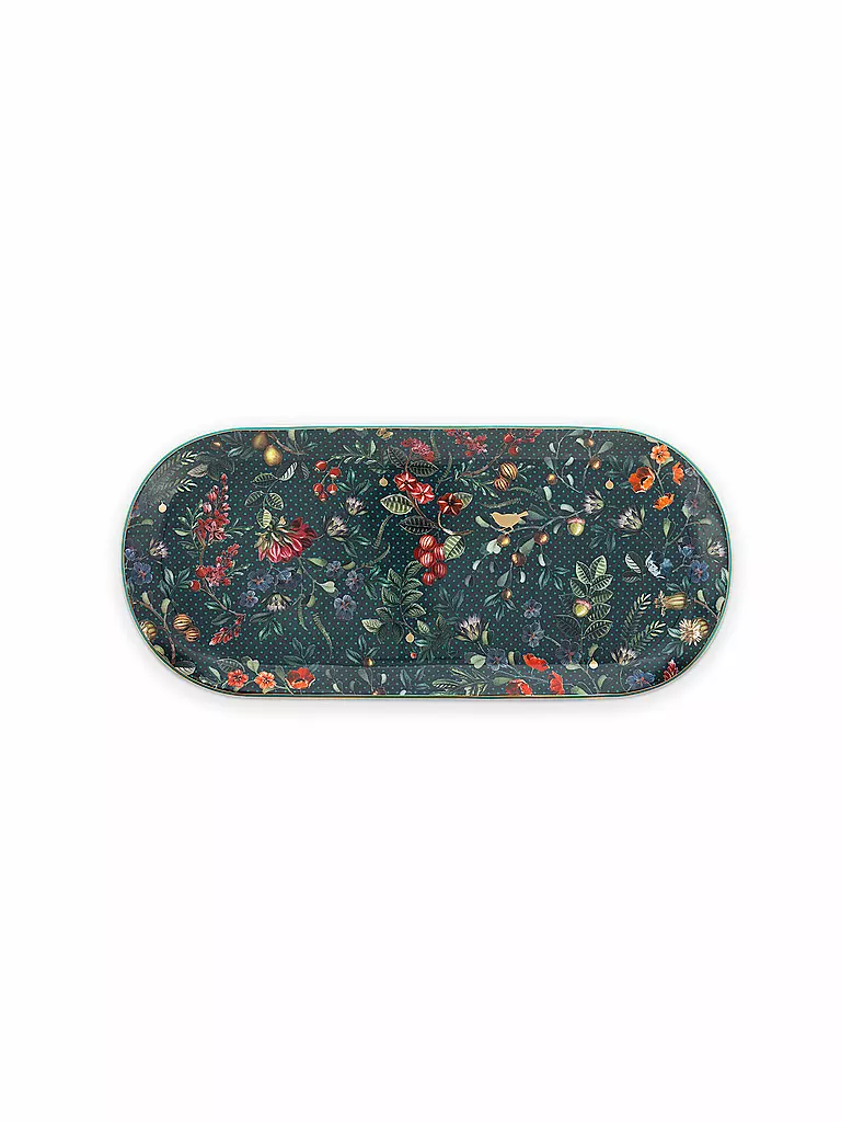 PIP STUDIO | Platte oval  Winter Wonderland 33x15,5cm | petrol