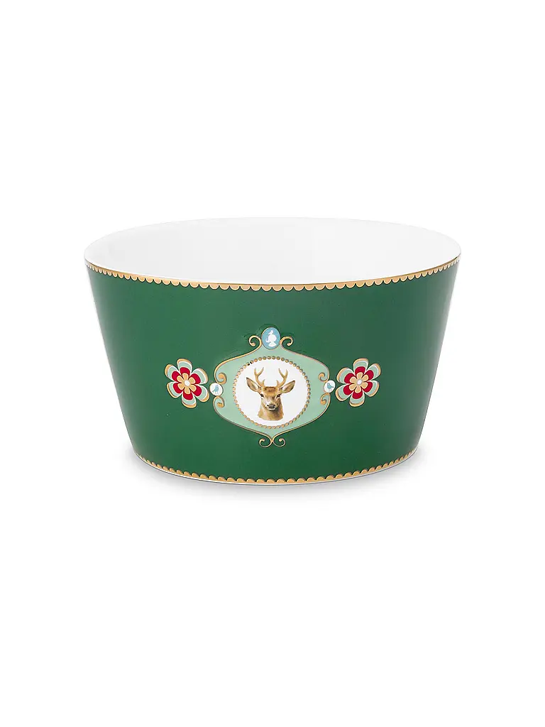 PIP STUDIO | Schale 15cm LOVE BIRDS MEDALLION Dark Green | dunkelgrün