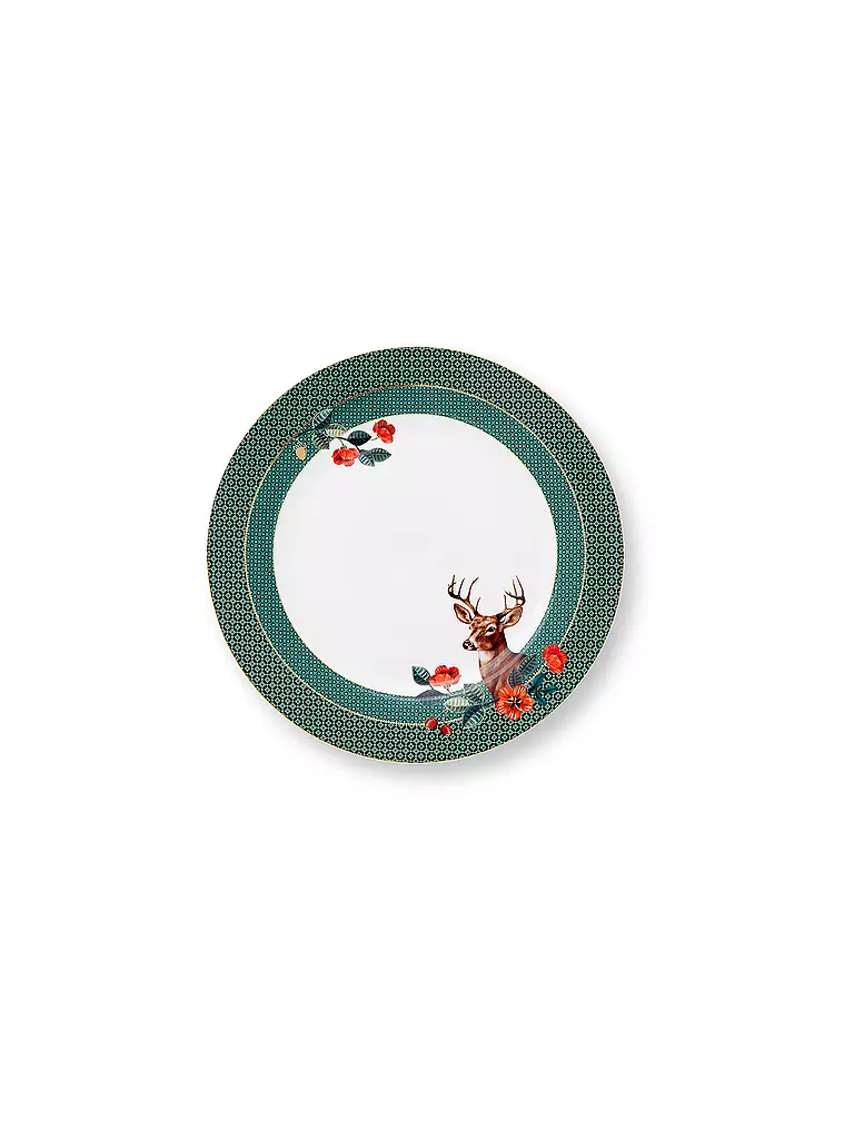 PIP STUDIO | Speiseteller 26,5cm WINTER WONDERLAND Deer Green | petrol