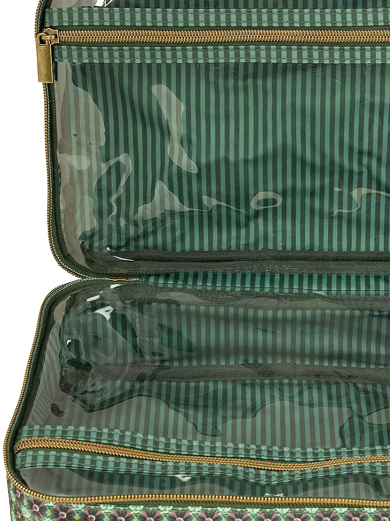 PIP STUDIO | Toilettetasche - Beauty Case TUTTI FIORI 27x19x10cm Green | dunkelgrün