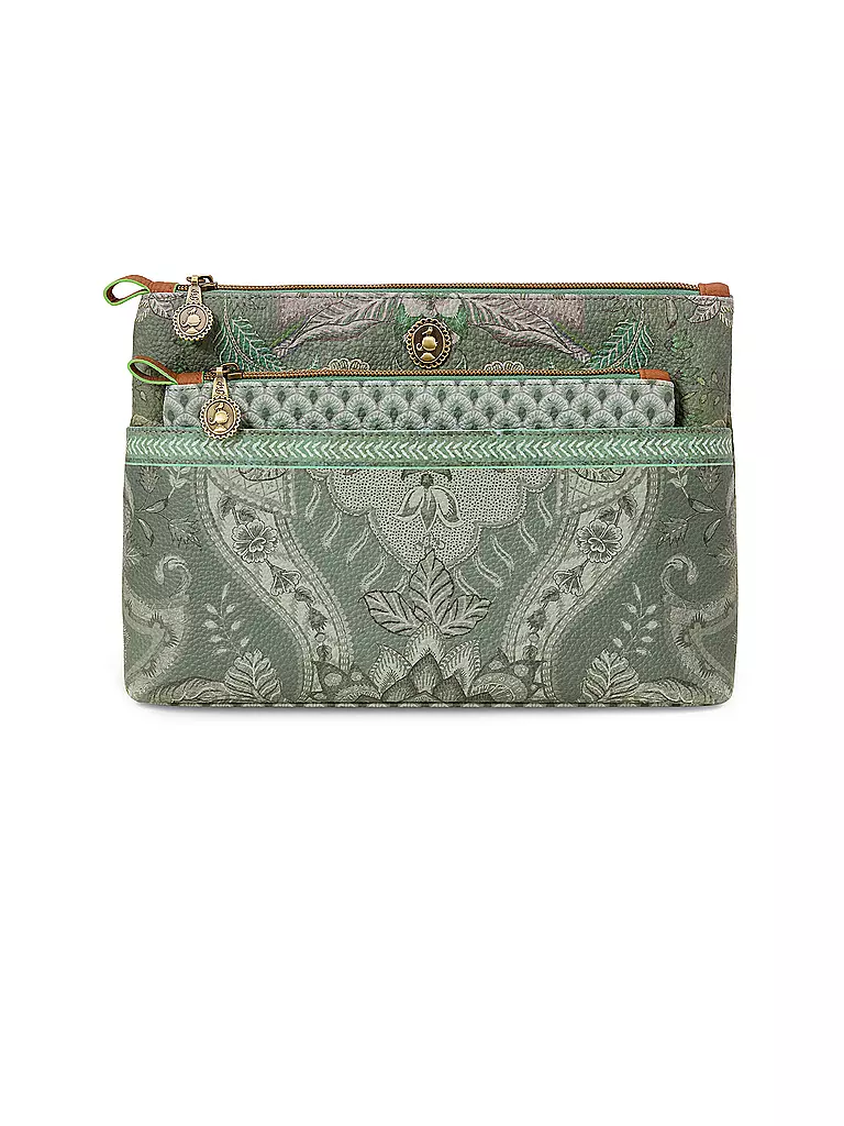 PIP STUDIO | Toilettetasche KYOTO FESTIVAL 26x18x 12cm Combo green | hellgrün