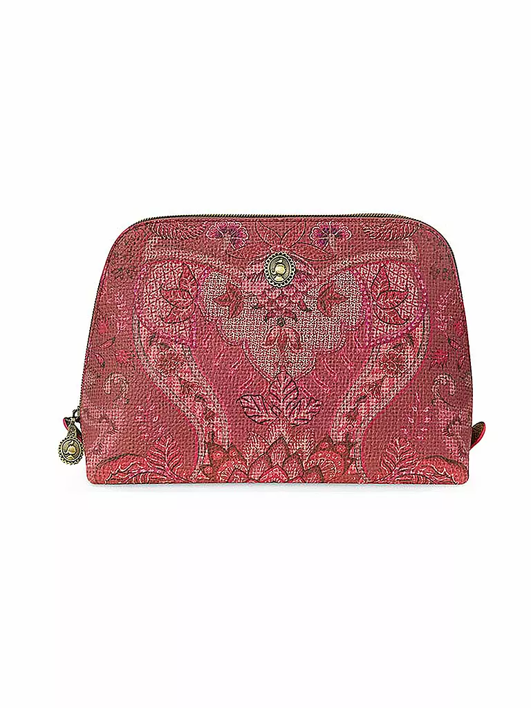PIP STUDIO | Toilettetasche Triangle KYOTO FESTIVAL 17x16,5x8cm  dark pink | beere