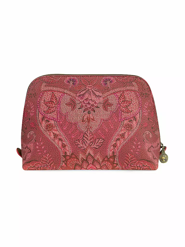 PIP STUDIO | Toilettetasche Triangle KYOTO FESTIVAL 17x16,5x8cm  dark pink | beere