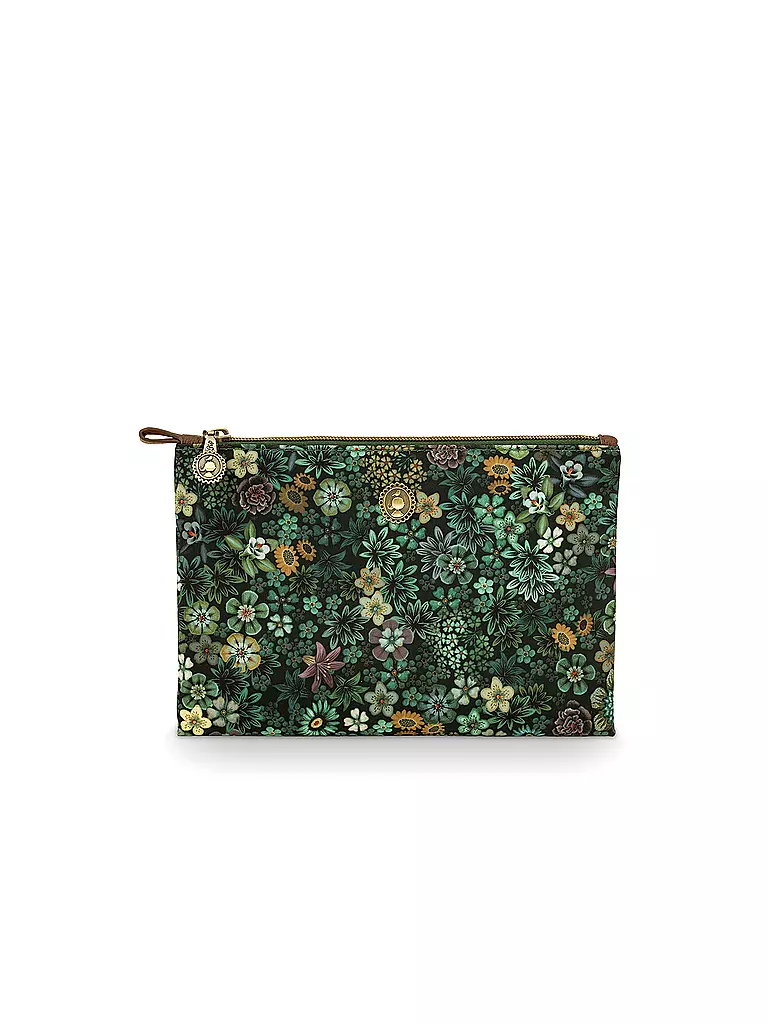 PIP STUDIO | Toilettetasche TUTTI I FIORI 24x15,5cm Green | dunkelgrün