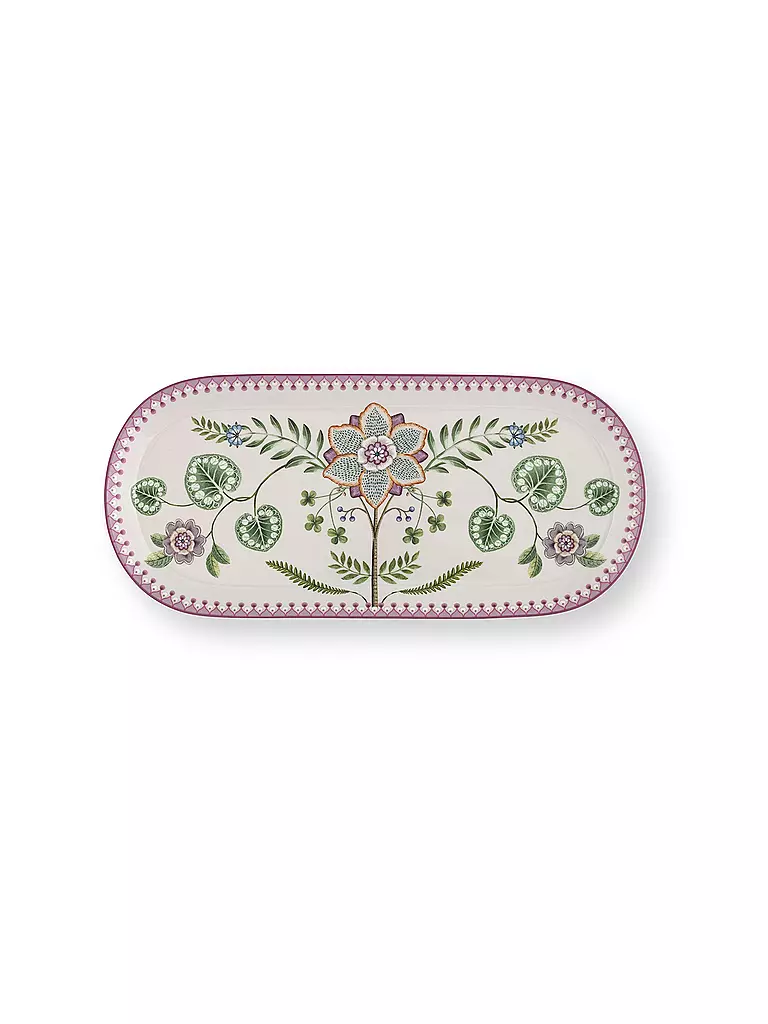 PIP STUDIO | Tortenplatte  LILY & LOTUS 33x15,5cm Off White | lila